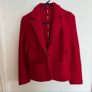 J Crew red wool blazer XS